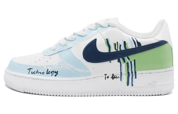 Nike Nike Air Force 1 Low Xiahe Low top Skateboard Shoes Unisex Blue Green