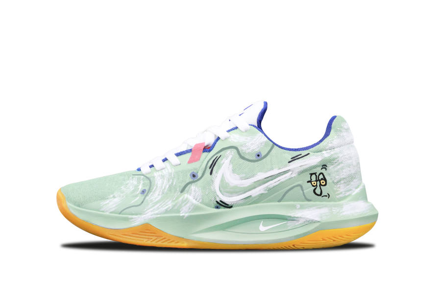 Nike Nike Precision 6 Cushioning Slip Resistant Abrasion Resistant Low top Basketball Shoes Men's White Green Blue