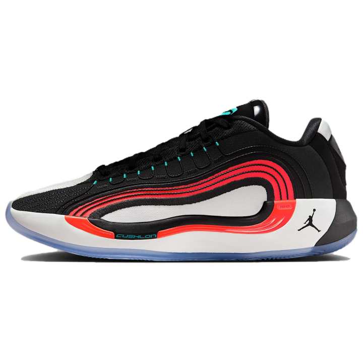 Jordan Jordan Luka 4 Slip Resistant Abrasion Resistant Low top Basketball Shoes Men's Black White Red Asian Version