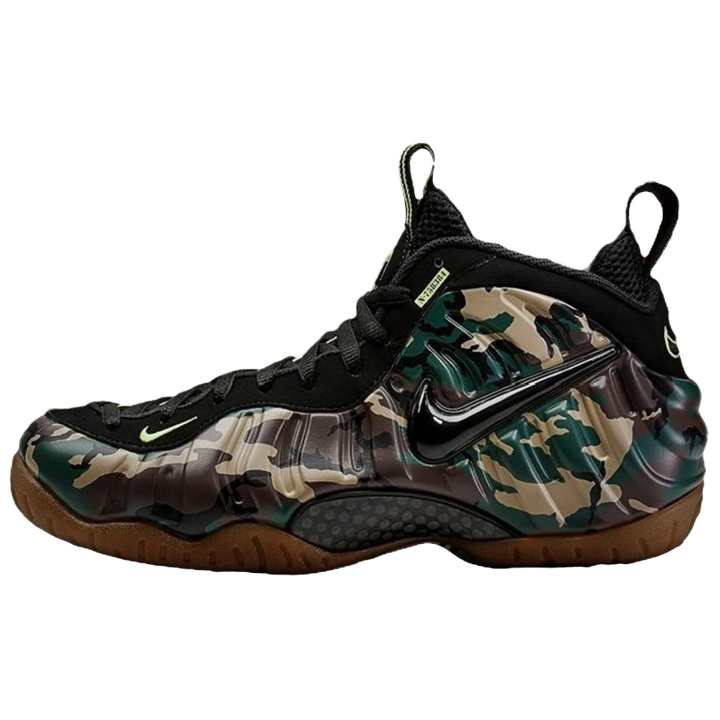 Nike Nike Foamposite Pro Basketball Shoes Unisex Green Camouflage