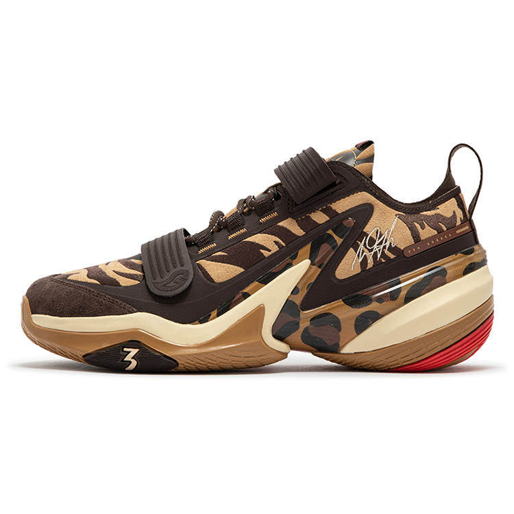 361° AG 5 PRM Jungle King Cushioning Slip Resistant Abrasion Resistant Low top Basketball Shoes Unisex Malt Light Brown