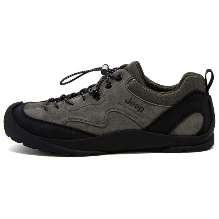 Jeep Abrasion Resistant Low top Hiking Shoes Men's Carbon Gray