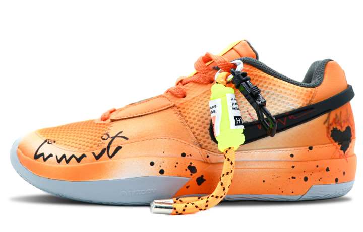 Nike Nike Ja 1 Cushioning Low top Rubber Sole Basketball Shoes Unisex Orange