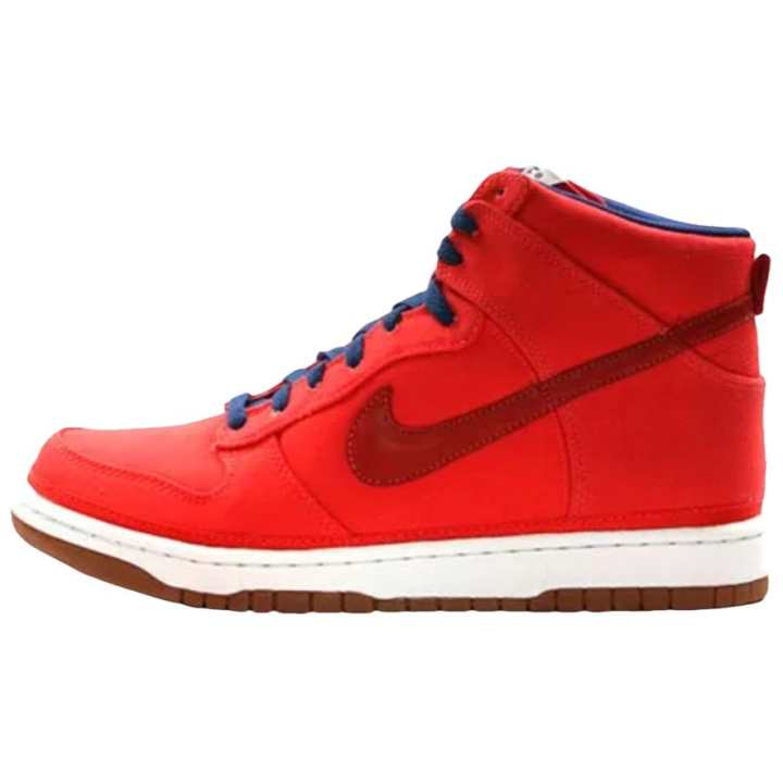 Nike Nike Dunk High Slip Resistant Abrasion Resistant High top Basketball Shoes Unisex Red Blue