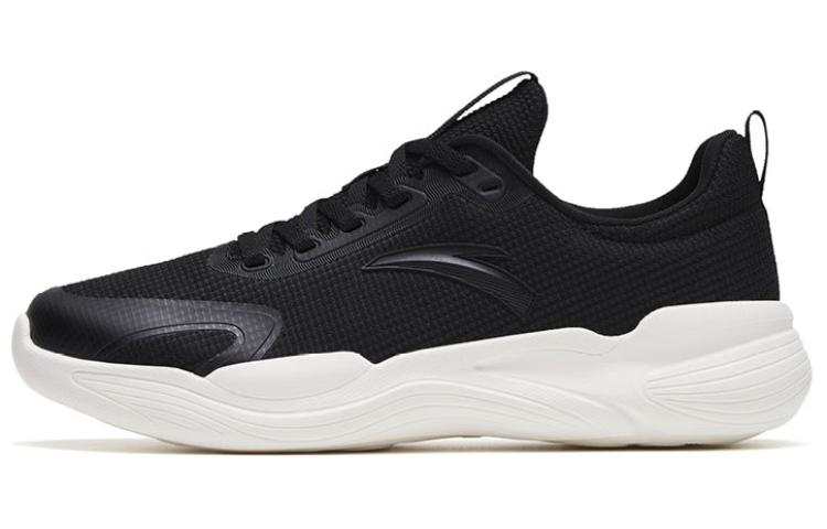 Anta Fabric Slip Resistant Abrasion Resistant Low top Training Shoes Women's Black White