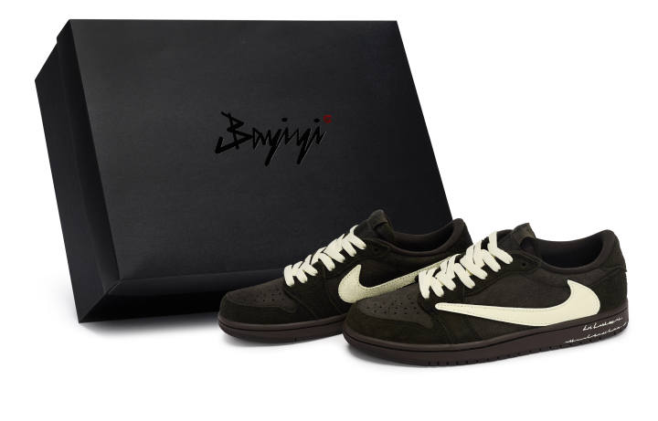 Jordan Travis Scott x Jordan Air Jordan 1 811 Manufacturing, Camellia Chronicles Beige Yellow, Special Shoe Box Minimalist