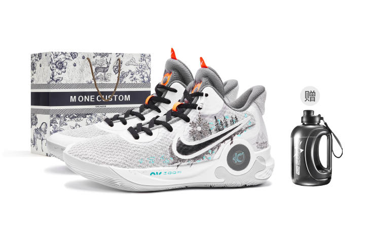 Nike Nike KD Trey 5 IX Cushioning Slip Resistant Mid top Basketball Shoes Unisex Gray White