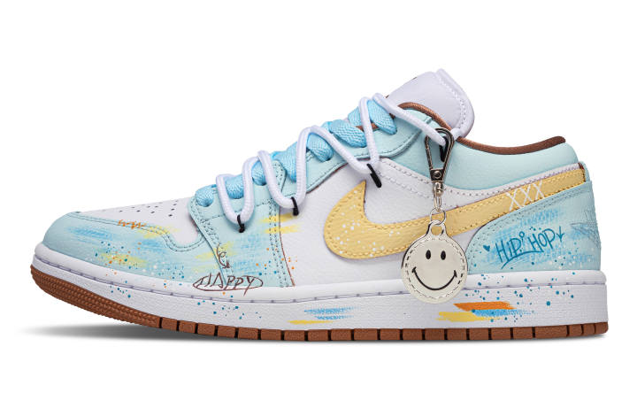 Jordan Jordan Air Jordan 1 Rainbow Diary Slip Resistant Abrasion Resistant Slip Resistant Abrasion Resistant Low top