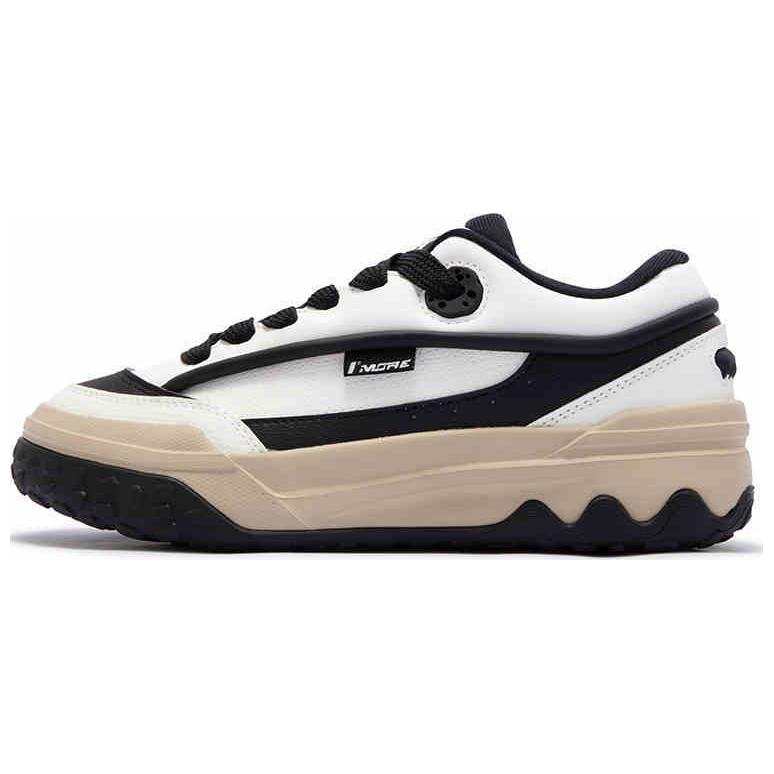 361° Shortbread Comfortable And Trendy Slip Resistant Abrasion Resistant Mid top Skateboard Shoes Women's White Black