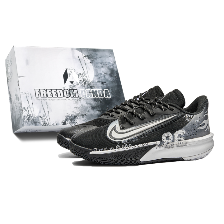 Nike Nike Precision 7 Freedom Panda, Box, Number Gambling Cushioning Slip Resistant Low top Basketball Shoes Unisex