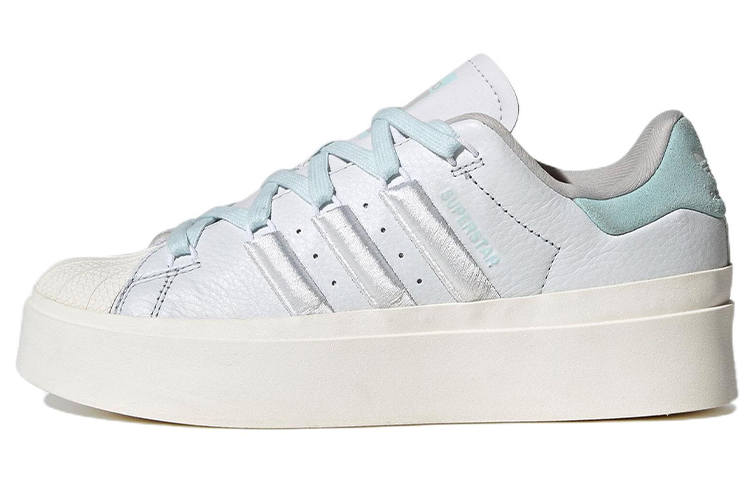 Adidas Originals SUPERSTAR Sst Bonega Abrasion Resistant Mid top Skateboard Shoes Women's White Blue
