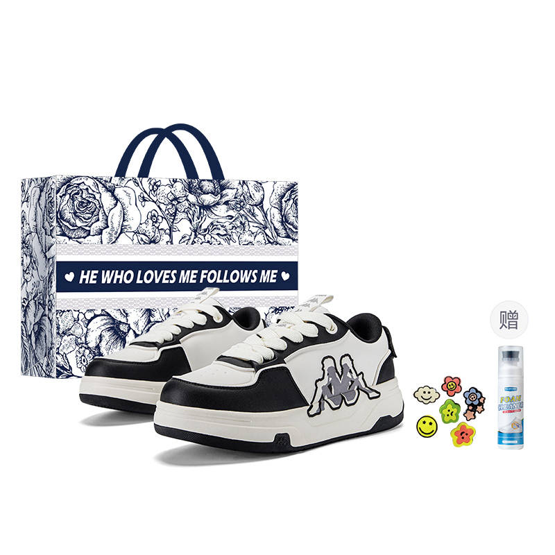 Kappa Panda Low top Skateboard Shoes Unisex White Black