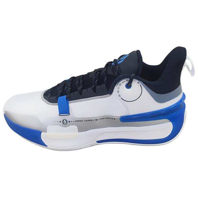 361° Cushioning, Wear Resistant Low top Basketball Shoes Men's White Blue