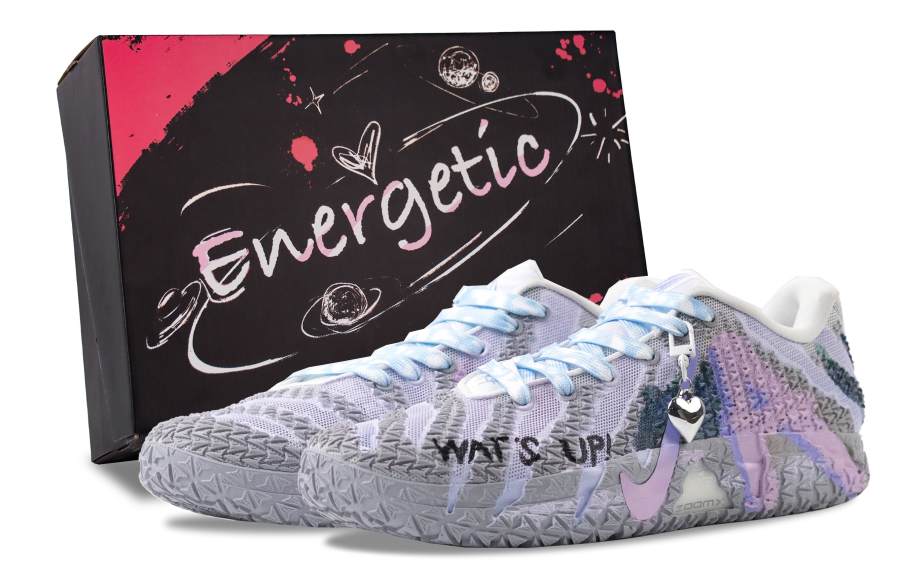 Nike Nike Ja Morant 3 Aurora Box Cushioning, Wear Resistant Low top Basketball Shoes Unisex Pink Purple