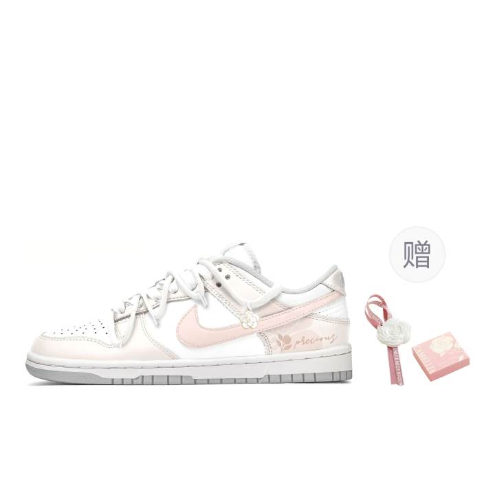 Nike Nike Dunk Mechanical Magic, Camellia Cushioning, Wear Resistant Low top Skateboard Shoes Women's Pink White