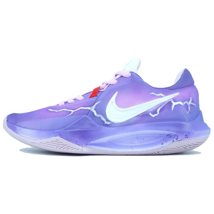 Nike Nike Precision 6 Purple Lightning Cushioning Slip Resistant Abrasion Resistant Low top Basketball Shoes Men's Purple