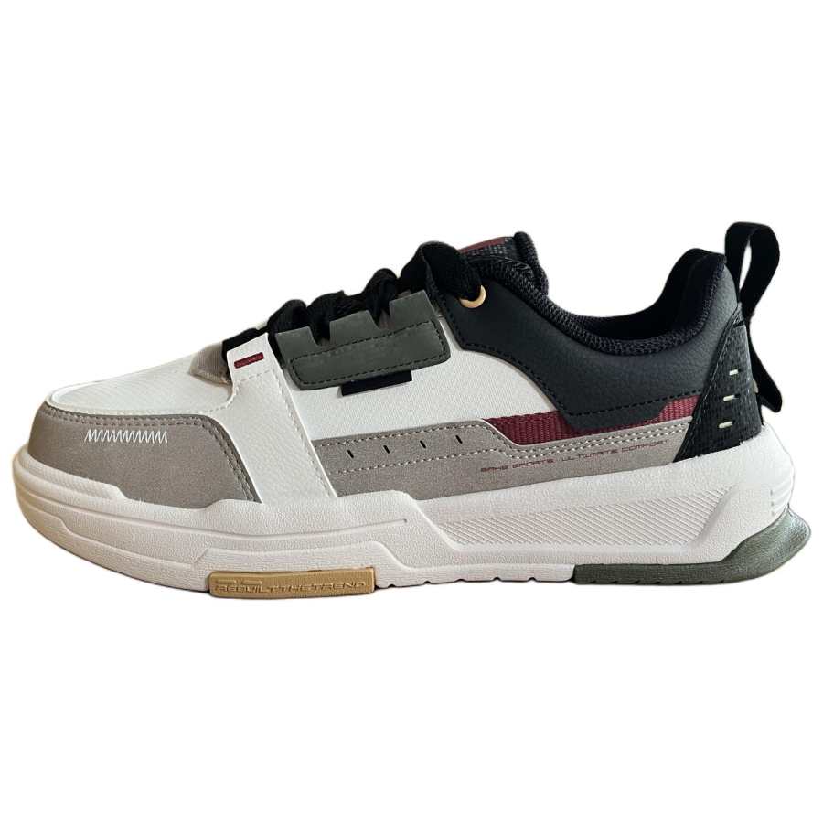 Erke Low top Skateboard Shoes Men's Jet Black Velvet Red