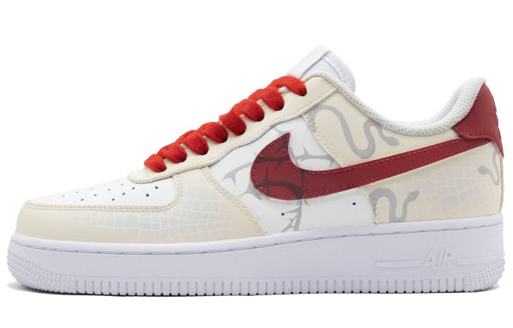 Nike Nike Air Force 1 Thorn Slip Resistant Low top Skateboard Shoes Men's Red White