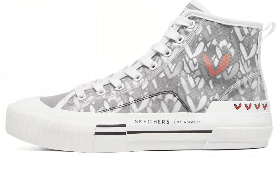 Skechers New Moon 'White Gray Pink' Women's