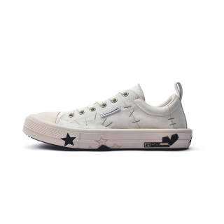 Foreshadow Wear resistant And Lightweight Low top Skateboard Shoes Unisex White