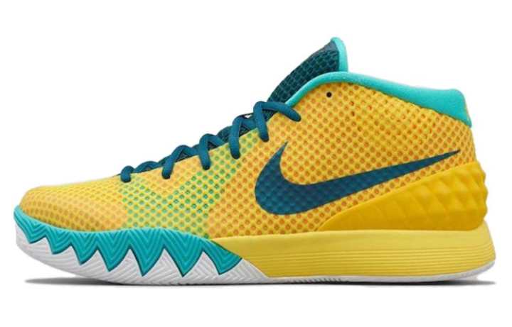 Nike Nike Kyrie 1 Letterman Slip Resistant Lightweight Non slip Lightweight Mid top Basketball Shoes Men's Yellow