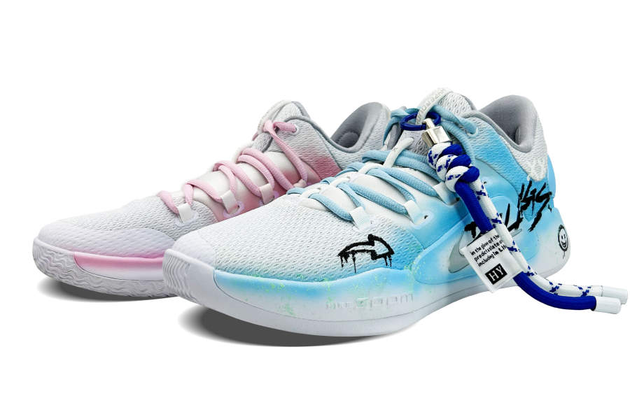 Nike Nike Hyperdunk X Slip Resistant And Breathable Low top Basketball Shoes Men's Blue Pink