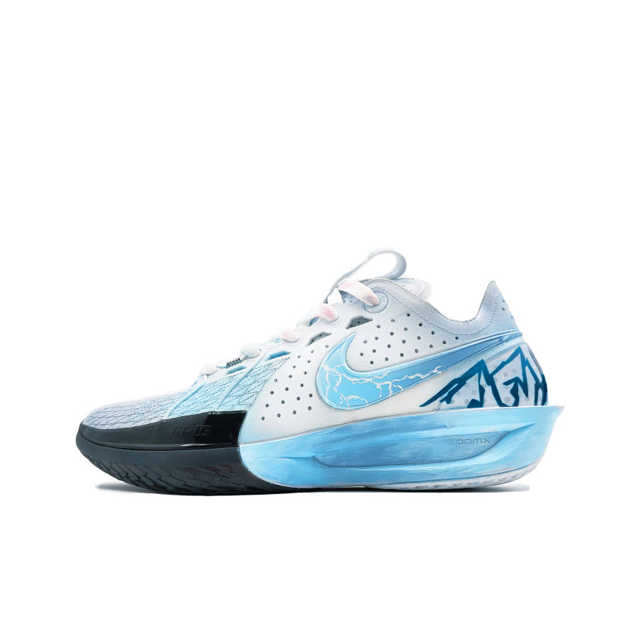 Nike Nike Air Zoom G.T. Cut3 At The Summit Of EP Iceberg Abrasion Resistant Low top Basketball Shoes Unisex Blue White