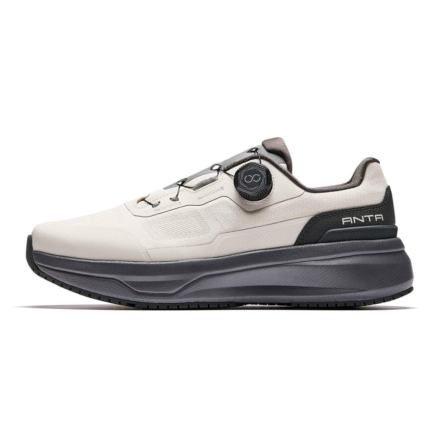Anta Fabric Cushioning Slip Resistant Breathable Low top Comprehensive Training Shoes Men's Mud Gray/Ash Gray