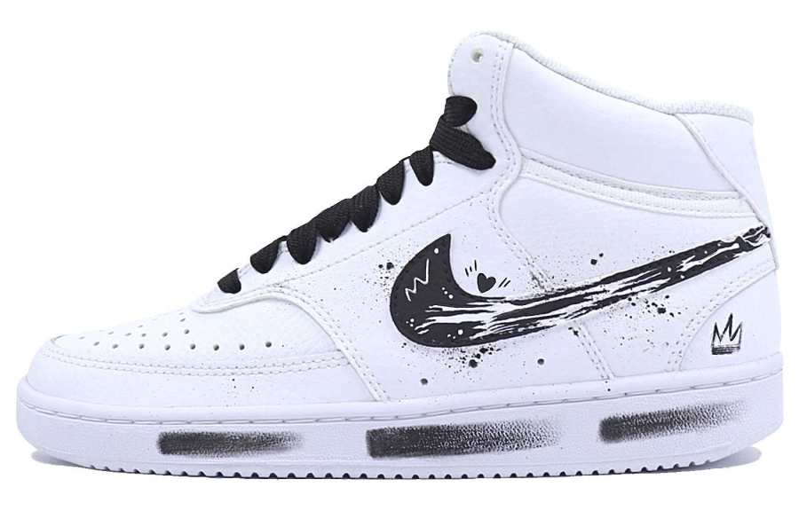 Nike Nike Court Vision Mid top Skateboard Shoes Women's Black White