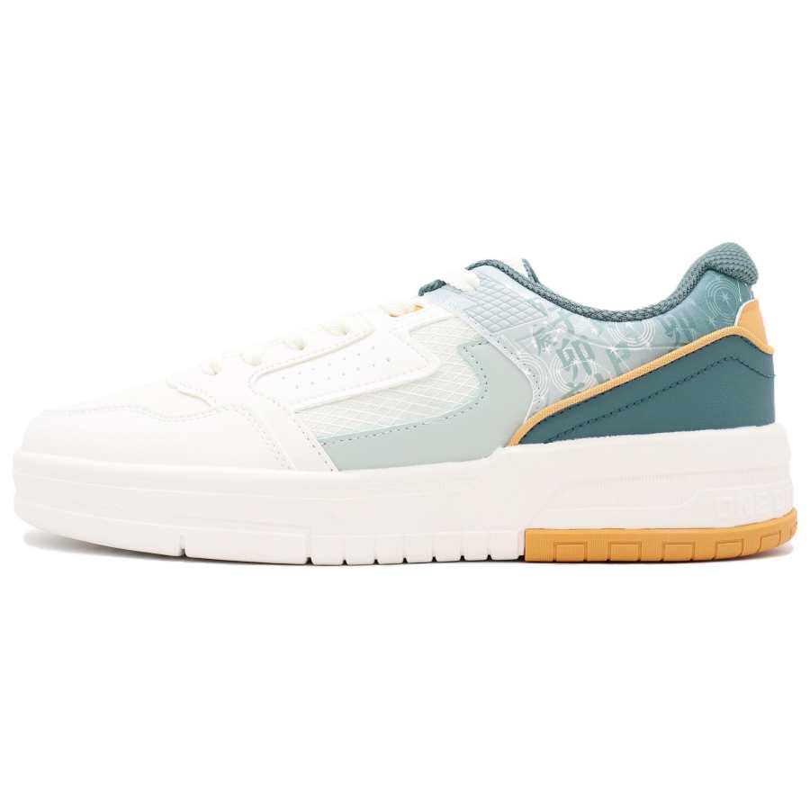 361° Slip Resistant Abrasion Resistant Slip Resistant Abrasion Resistant Low top Skateboard Shoes Men's White Green