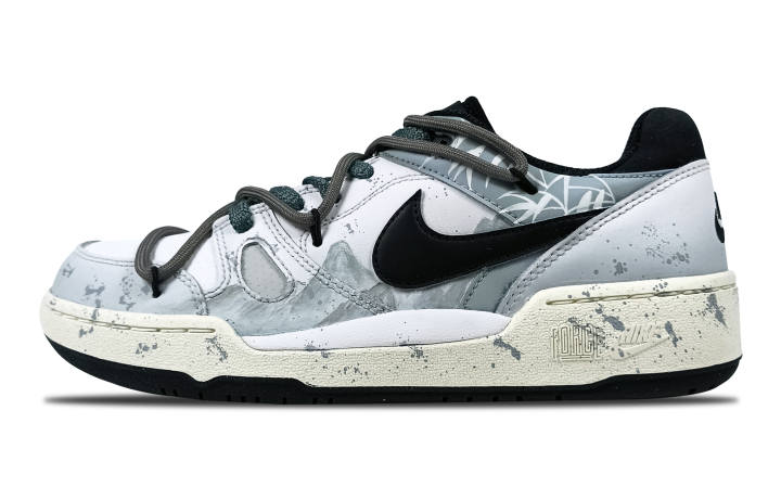 Nike Nike Full Force Mountain Guest Leather Cushioning, Wear Resistant Low top Skateboard Shoes Men's Blue Black
