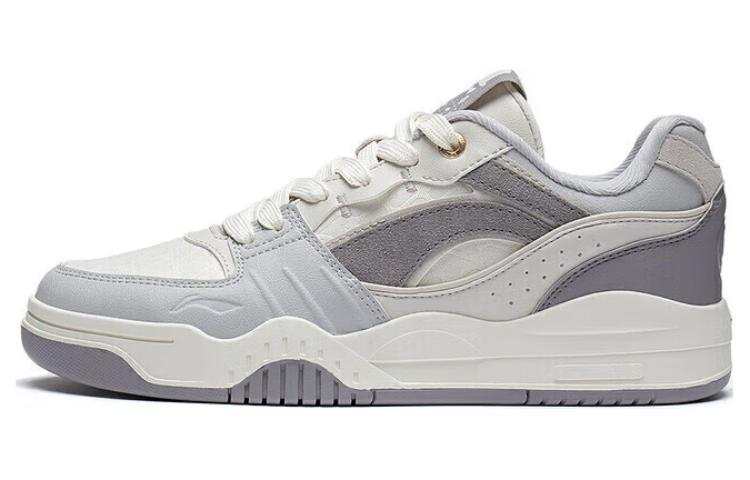 Li-Ning Li Ning Yuebai Abrasion Resistant Breathable Low top Skateboard Shoes Women's Gray