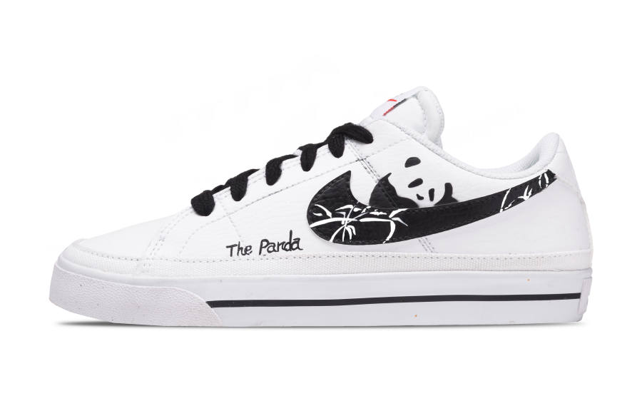 Nike Nike Court Legacy Cute Black White Cushioning Abrasion Resistant Lightweight Low top Skateboard Shoes Unisex White