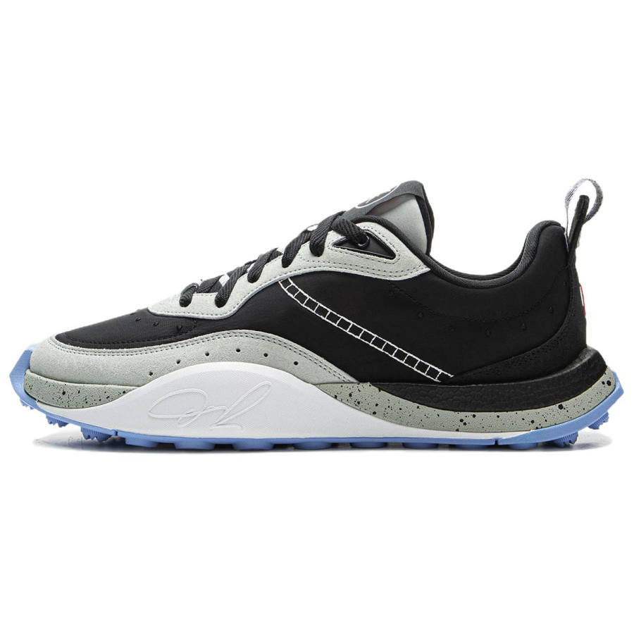 Li-Ning Li Ning Wade 1% Slip Resistant Cushioning Abrasion Resistant Rebound Low top Basketball Shoes Men's Black Gray