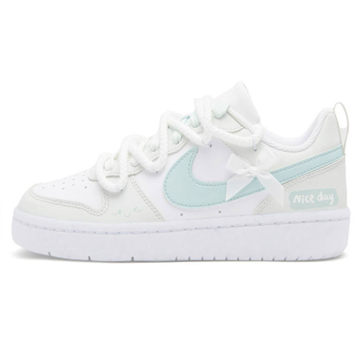 Nike Nike Court Borough Matcha Coconut Lightweight Low top Skateboard Shoes GS White Green