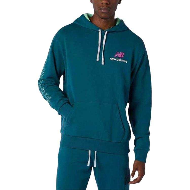 New Balance New Balance Sweatshirts Men's Turquoise Hooded Moderate