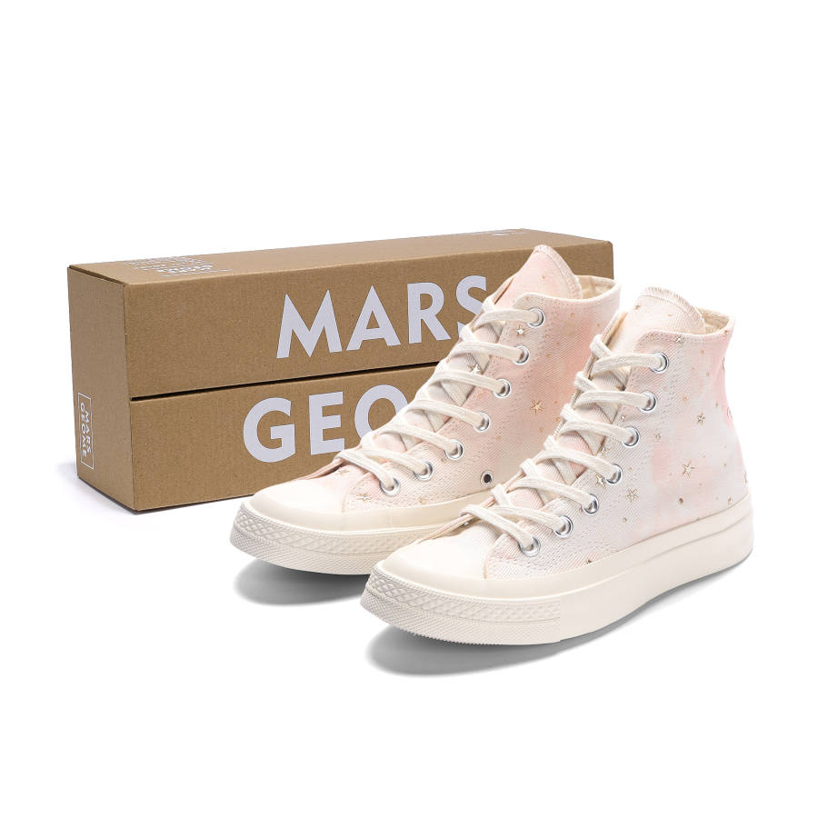 MARS*GEOME Slip Resistant, Abrasion Resistant, Lightweight High top Canvas Shoes Women's Peach Pink