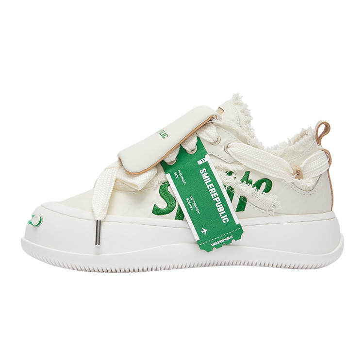 SMILEREPUBLIC Coca Cola x SMILEREPUBLIC Low top Canvas Shoes Unisex Green