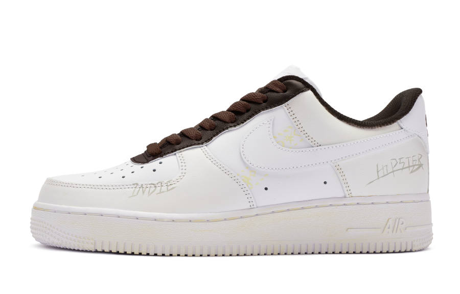 Nike Nike Air Force 1 Low 811 Manufacturing Low top Skateboard Shoes GS Beige White Brown