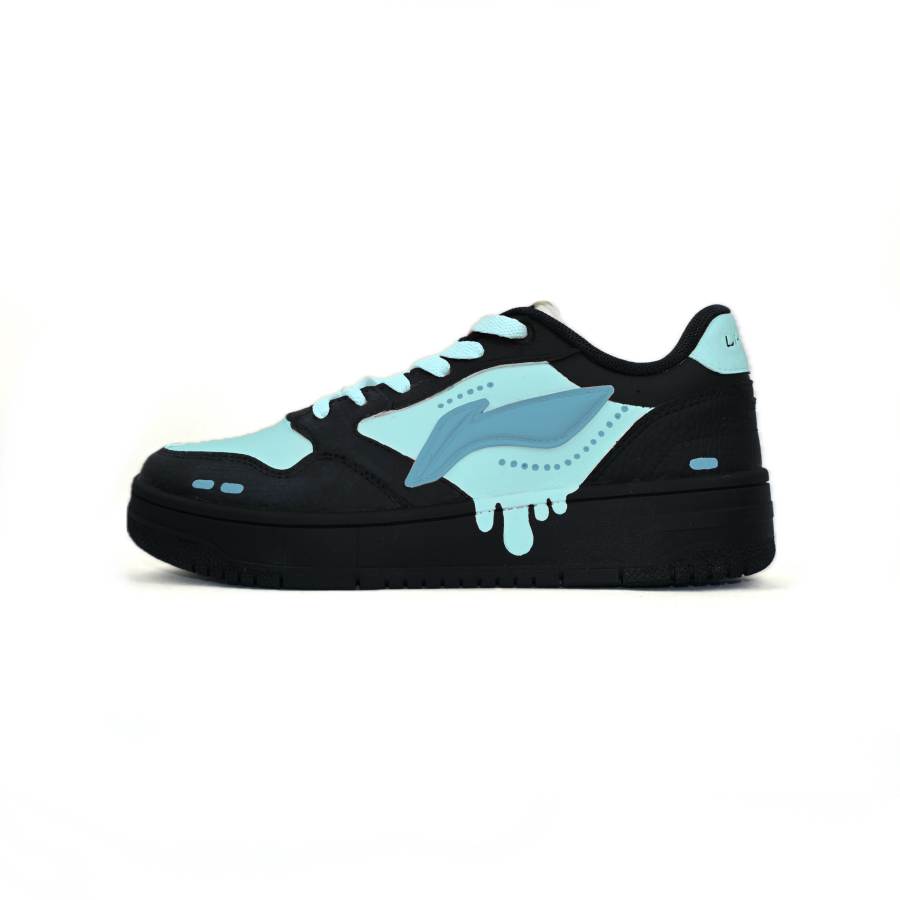 Li-Ning Li Ning Tianji Soft Slip Resistant Abrasion Resistant Low top Skateboard Shoes Women's White Black