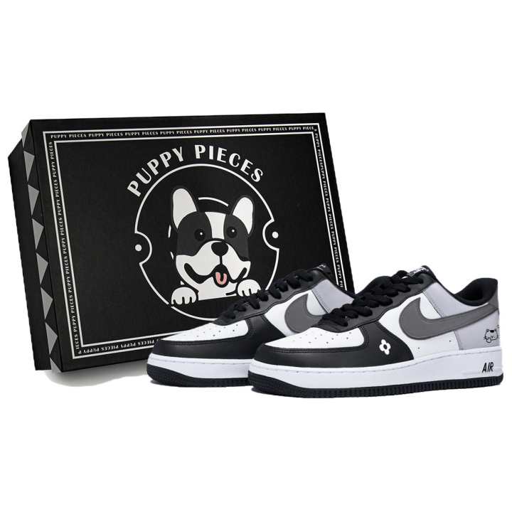 Nike Nike Air Force 1 Puppy Fragment, Special Shoe Box Low top Skateboard Shoes Men's White