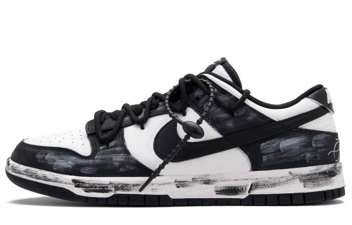 Nike Nike Dunk Abrasion Resistant Low top Skateboard Shoes Unisex Black White