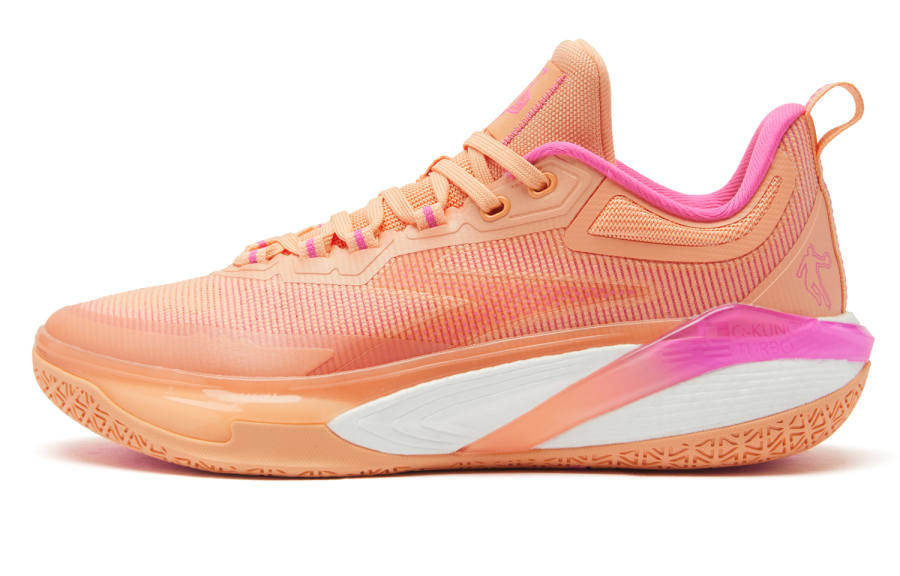 QIAODAN Prickle 7.0 PRO Q KUNGFU TURBO Low top Basketball Shoes Men's Cyan Pink