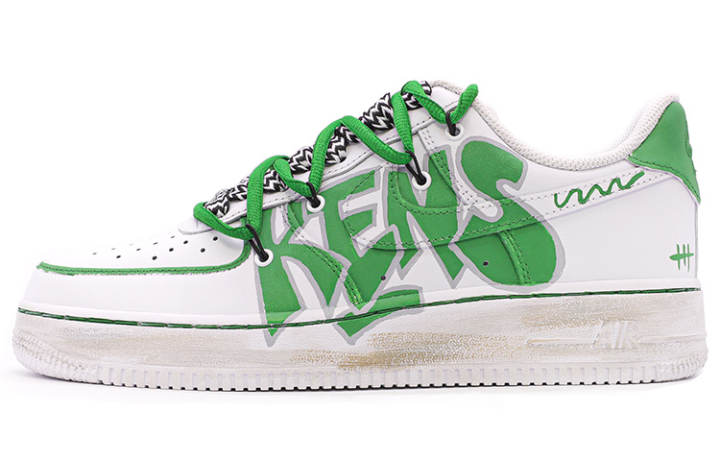 Nike Nike Air Force 1 7 Leather Coverage Thermal Coverage Low top Skateboard Shoes Men's White Green