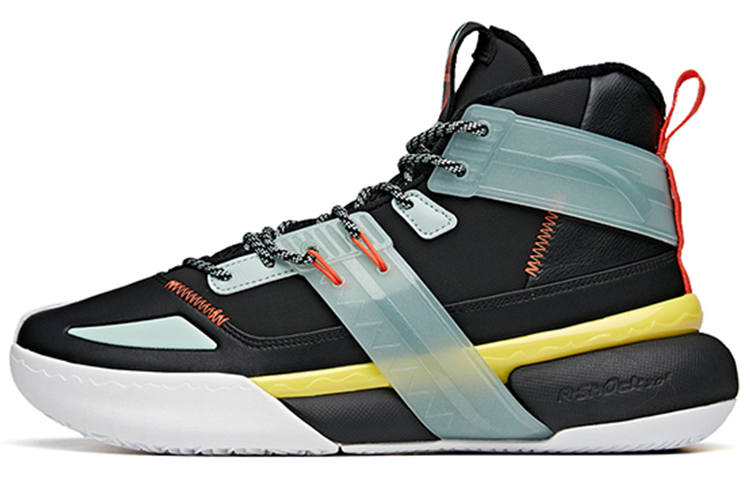 ANTA Crazy 4 Basketball Shoes Men's High Top Black/Green/Orange