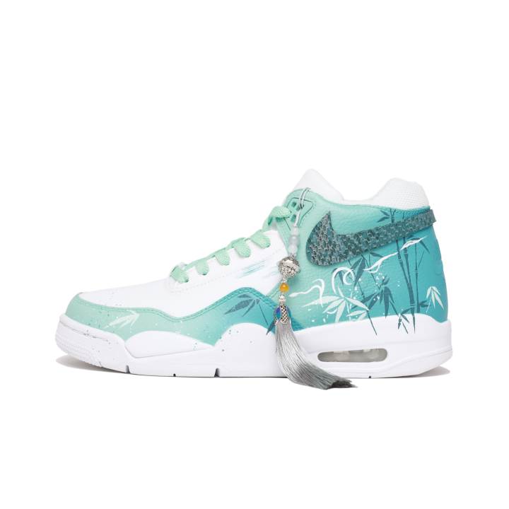 Nike Nike Flight Legacy Mid top Vintage Basketball Shoes Unisex Peacock Green