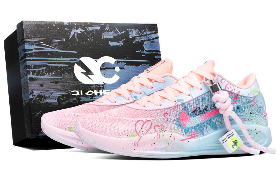 Nike Nike Air Zoom GT Hustle Sweet And Fun Multicolor Box Mesh Slip Resistant Abrasion Resistant