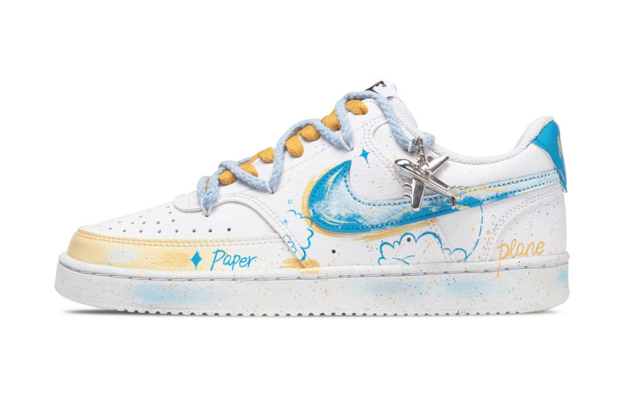Nike Nike Court Vision 1 Clear Sky Paper Wings Low top Skateboard Shoes Men's Yellow Green Mismatched