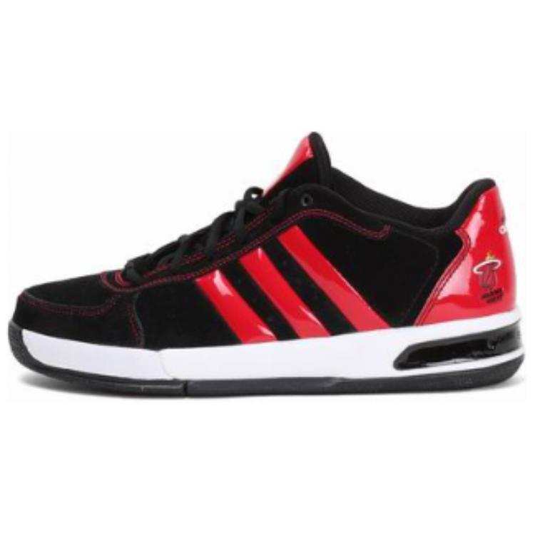 Adidas Adidas Slip Resistant Abrasion Resistant Low top Basketball Shoes Men's Black Red