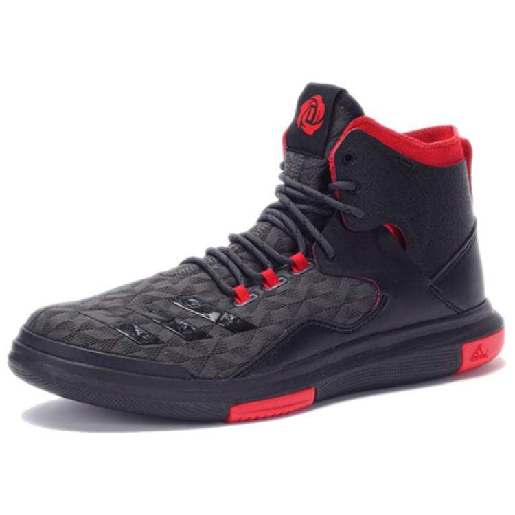 Adidas Adidas D Rose Lakeshore Slip Resistant Abrasion Resistant High top Basketball Shoes Men's Black